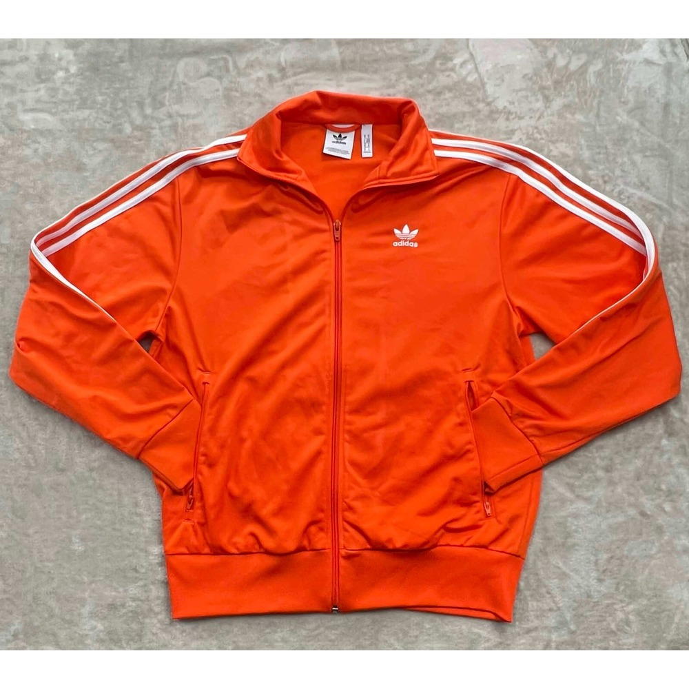 Adidas Originals Firebird Track Jacket Orange White Stripes Trefoil Mens L